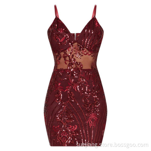Party Sexy Backless Bodycon Mini Pencil Dress Women